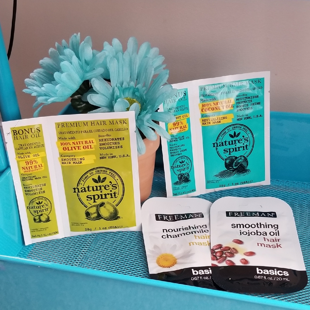 Hair Masks with bonus Hair Oil (Set of 4)